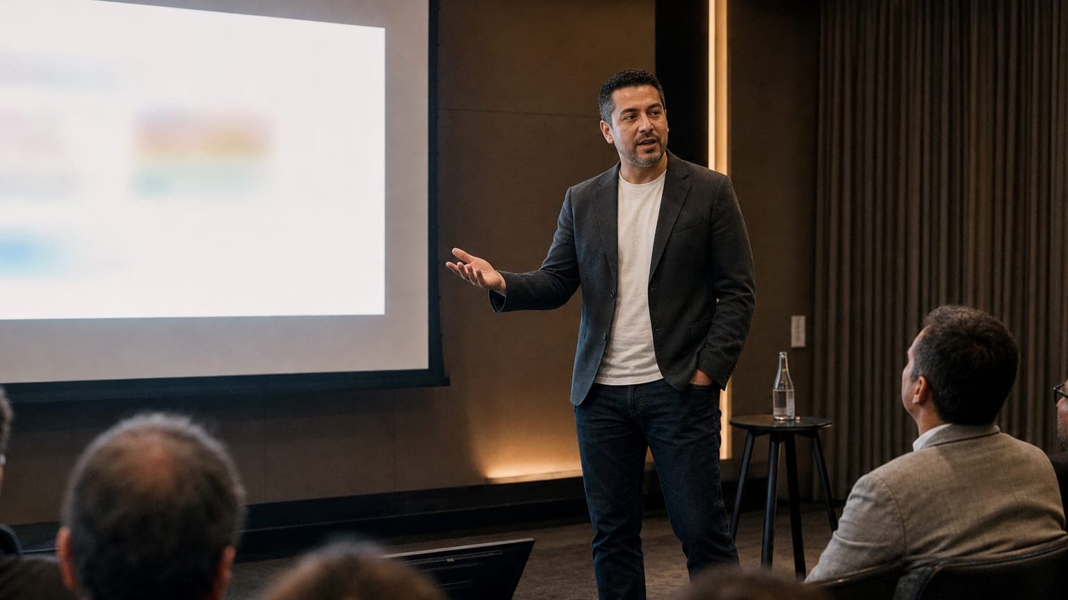 A talk being given