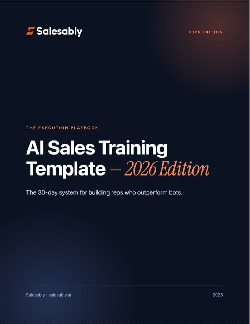 Cover of AI Sales Training Template: 2026 Edition
