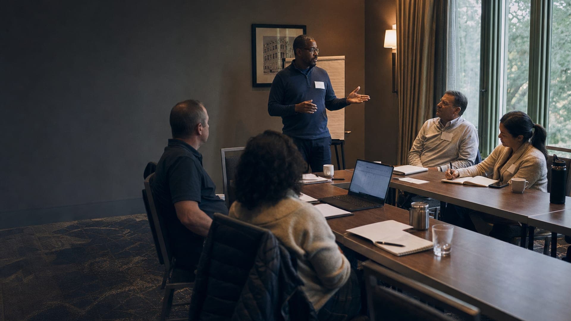 A team working a session together