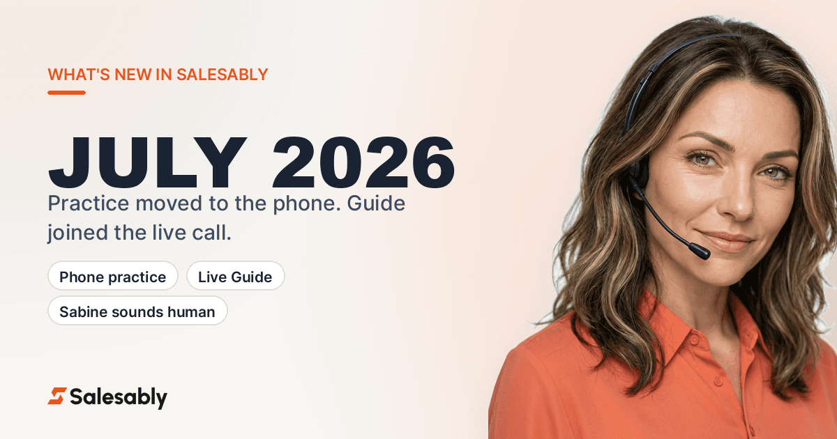 What's New in Salesably - July 2026