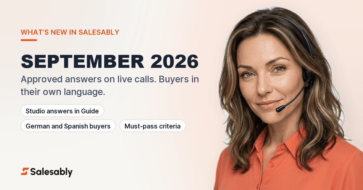 What's New in Salesably - September 2026