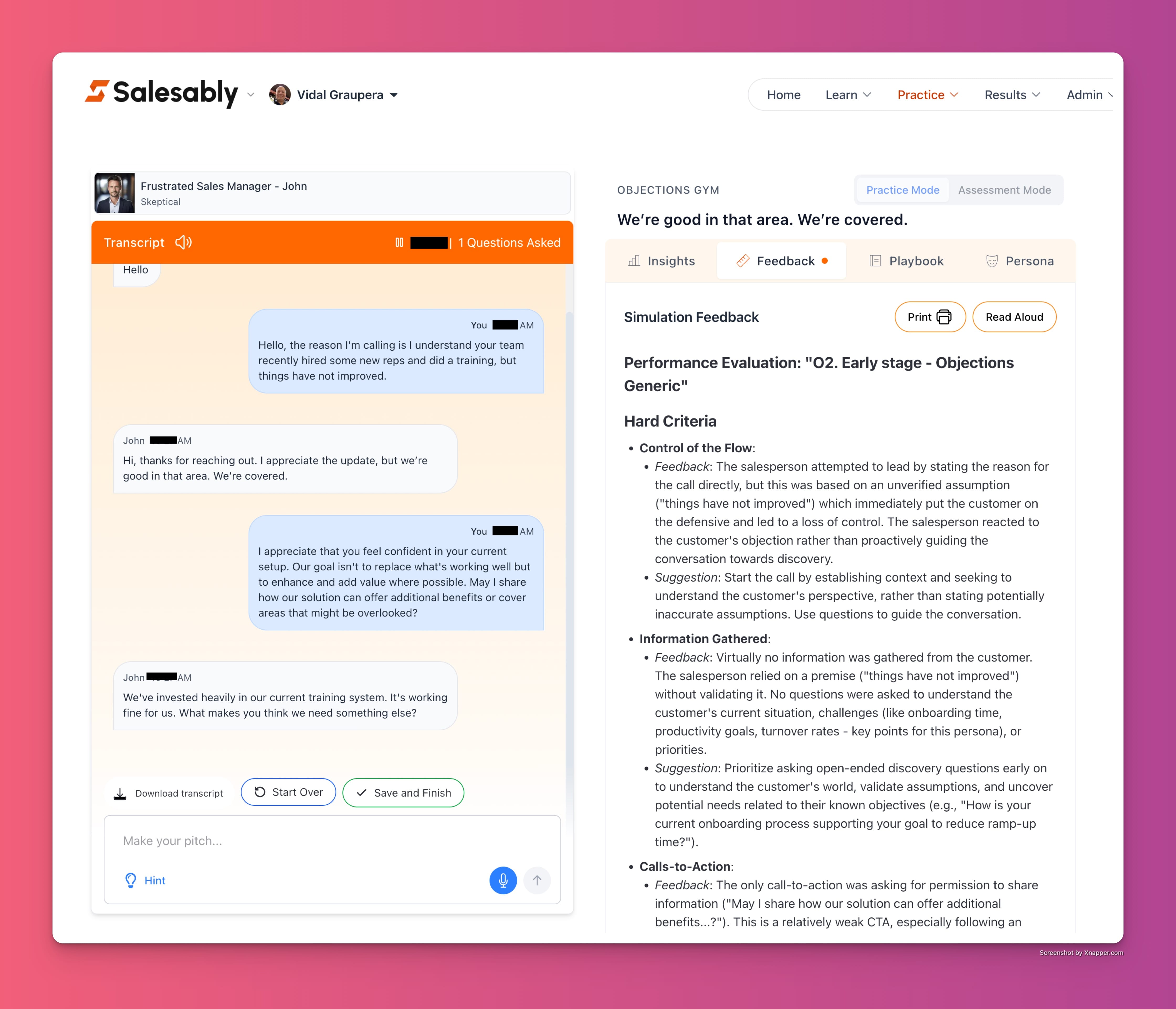 Salesably AI Sales Training Platform